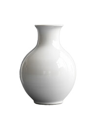 Elegant white vase on a minimalist background