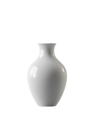 Elegant white vase standing alone on a clean surface
