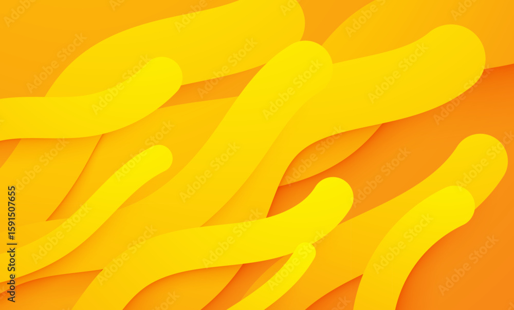 Aufkleber abstract orange wave background with gradient and curved lines