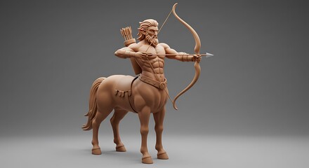 Centaur Archer Majestic Clay Render