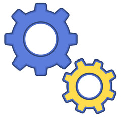 gear wheels icon illustration