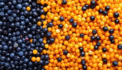 Vibrant mix of dark and light berries