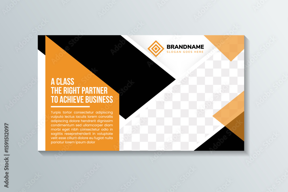 Poster this business partnership relation concept banner template is perfect for your business and innovati