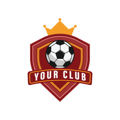 Soccer badge logo icon vector on White background