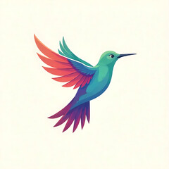 Fototapeta premium Colorful Bird Logo VectorWinged Bird Logo DesignModern Bird Logo TemplateBird Logo with WingsVibrant Bird Vector LogoGradient Bird Logo DesignFlying Bird Logo VectorCreative Bird Logo Ar