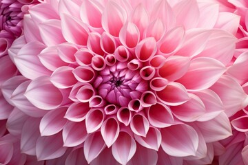 Fototapeta premium Pink dahlia flower in full bloom, displaying its intricate layers of petals and vibrant color
