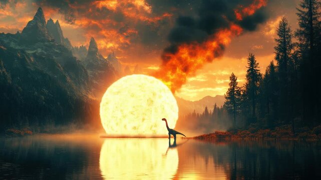 Mesozoic final hour: extraterrestrial body, sediment record, mass die-off, fossil transition, Earth transformation, impact debris, biological loss, extinction peak, planetary shift, ancient timeline,