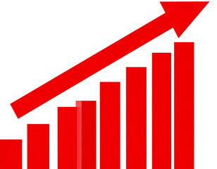 Upward Graph Symbolizing Financial Success, PNG format