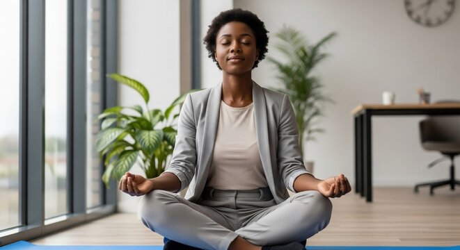 Harmony in the Workplace Discovering the Pattern of Calm Through Meditation and Mindfulness for Enhanced Productivity, Focus and Well-being - Powered by Adobe