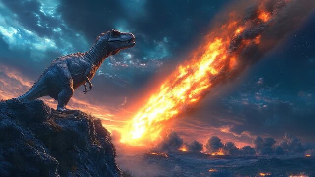 Mesozoic final hour: extraterrestrial body, sediment record, mass die-off, fossil transition, Earth transformation, impact debris, biological loss, extinction peak, planetary shift, ancient timeline,