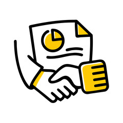 Business Finance Icon Set : Graph, Money, Document, Calendar