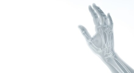Obraz premium X-ray image of arthritic hand showing skeletal structure 
