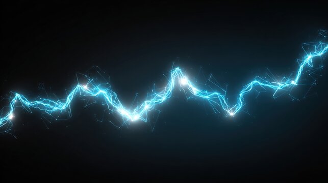 Abstract light streaks, electric blue, dark background