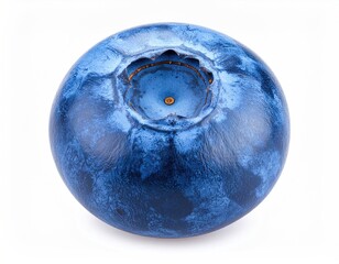 Single blueberry, top view