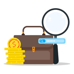 Looking for new job opportunities or new projects. Project or job search concept.