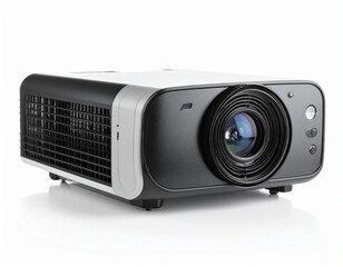 Generated image Office black or white projector with shadow-free white background