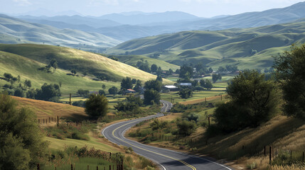 mountain road in the mountains