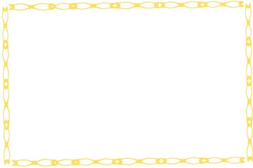 Simple Yellow border frame with white background, photo frame, background frame