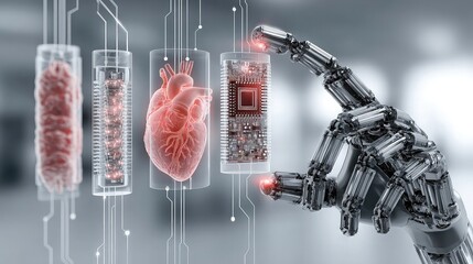 Biomedical engineering innovations including prosthetic development, bio-printed tissues, implantable sensors, organ-on-chip systems, and diagnostics.