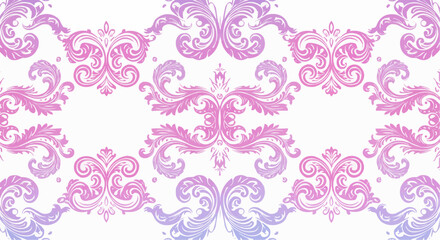 Elegant seamless pattern of intricate floral design.