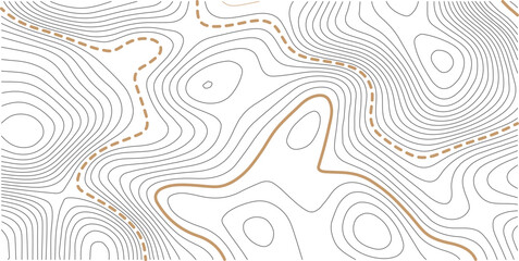 PrintAbstract topo contour map on white background, Topographic map Topographic contour lines map seamless pattern. Geographic mountain relief diagram line wave carve pattern