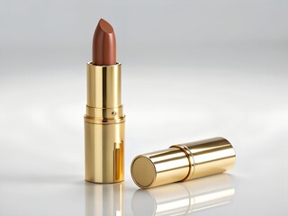 Gold lipstick with brown shade