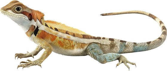 Naklejka premium Vibrant full-body emerald green lizard PNG cutout on transparent background in ultra-high resolution, showcasing lifelike reptile scales for wildlife branding, educational nature posters