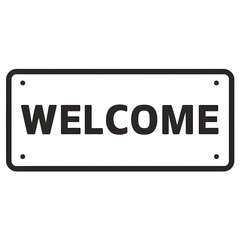 Welcome Sign: A Simple Black and White Graphic