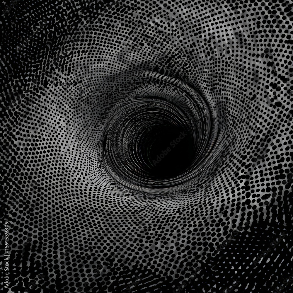 Poster abstract dark spiral vortex pattern design