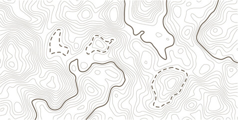 Topographic map background. Geographic line map with elevation assignments. Contour background geographic grid. Vector illustration.