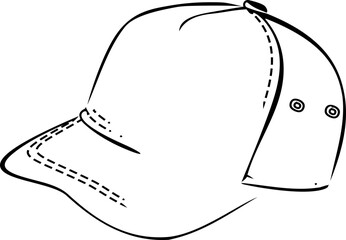 baseball cap outline simple