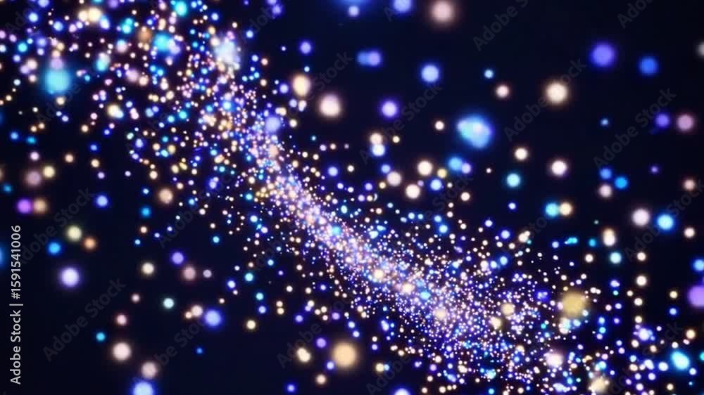 Poster sparkling stardust illuminates the night sky. it captures a mesmerizing display of countless twinkli