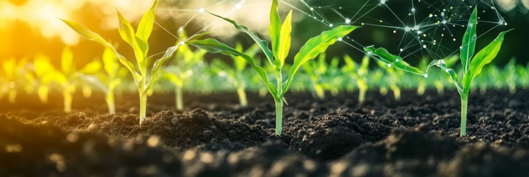 Seedling Growth in Modern Agriculture Innovative Farming with Advanced Technology and Cultivation
