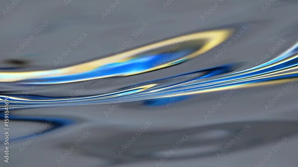 Poster abstract water reflections creating fluid patterns with vibrant colors. the water surface reflects t