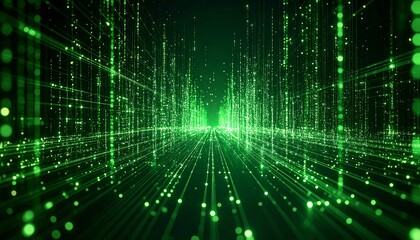 Fototapeta premium Abstract digital city landscape