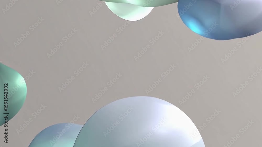 Poster abstract image of softly colored bubbles against a gentle background
