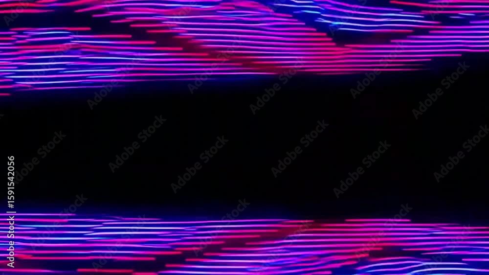 Poster abstract waves of vibrant pink and purple hues, creating a striking visual effect with a dark centra