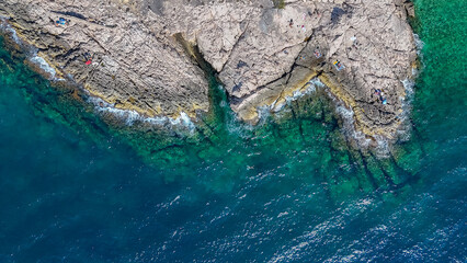 Magnifique vue sur les Calanques de Sugiton et la mer Méditerranéen proche de Marseille en France