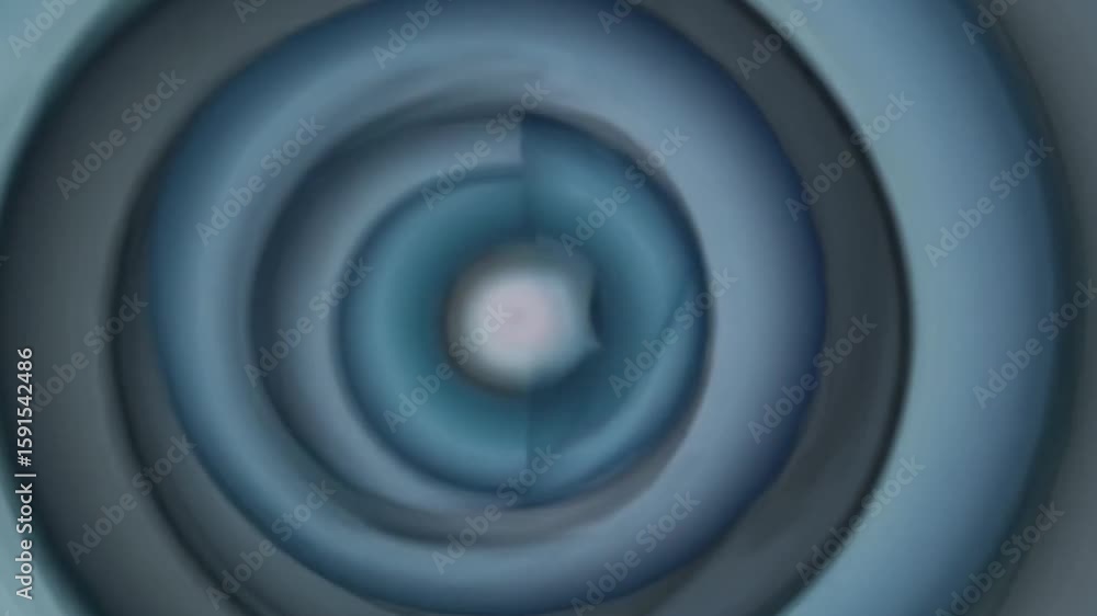 Aufkleber abstract concentric circles in shades of blue, creating a hypnotic and mesmerizing effect.