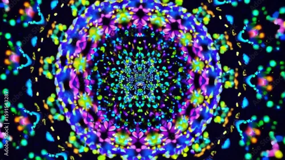 Poster a captivating kaleidoscope of vivid colors, creating an immersive visual experience. the mesmerizing