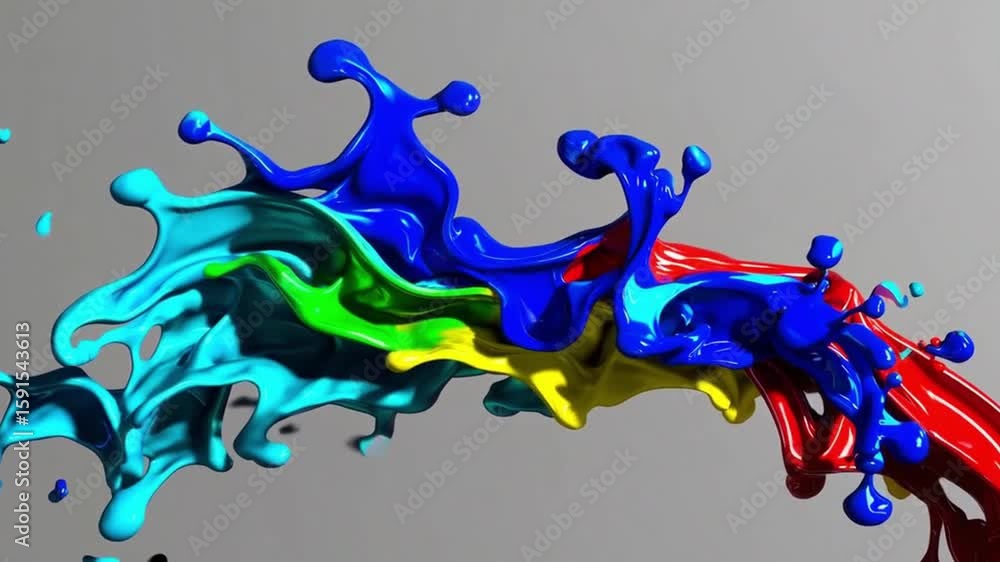 Aufkleber vibrant colors splash across the surface, creating an abstract artistic display.