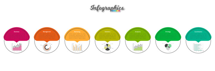 Infographic timeline template can be used for chart, diagram, web design, presentation, advertising, history