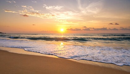 Sunrise over the ocean beach