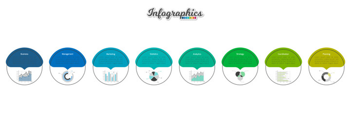 Infographic timeline template can be used for chart, diagram, web design, presentation, advertising, history