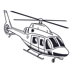 Sleek helicopter illustration aviation transport