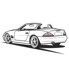 Obraz premium Sleek convertible sports car coupe luxury