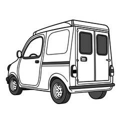 White delivery van with dark windows vehicle transportation