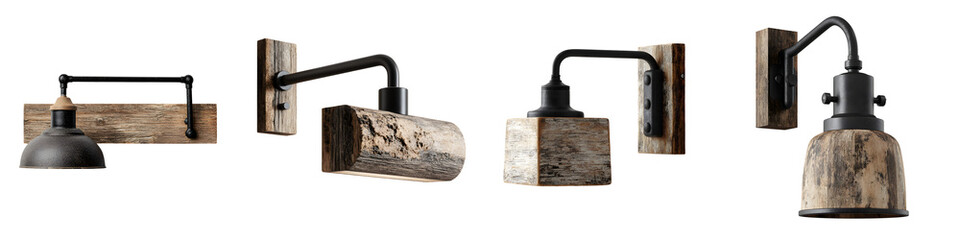 Rustic Wall Sconce Lighting - Industrial Farmhouse Decor