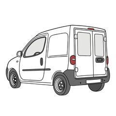 White delivery van with grey accents and tinted windows white van delivery vehicle