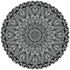 Floral henna or mehndi style mandala design. Traditional and Cultural Beautiful Mandala Pattern Design. 